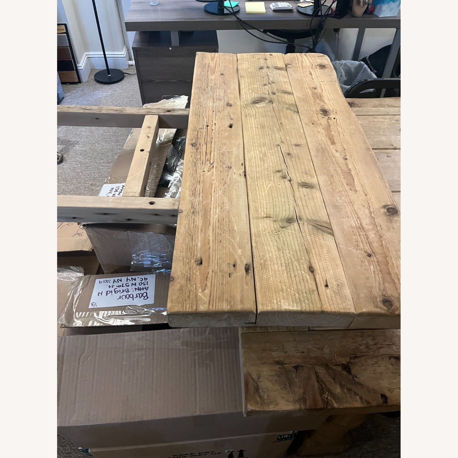 Restoration Hardware 8 Ft Wooden Farmhouse Dining Table  - image-2