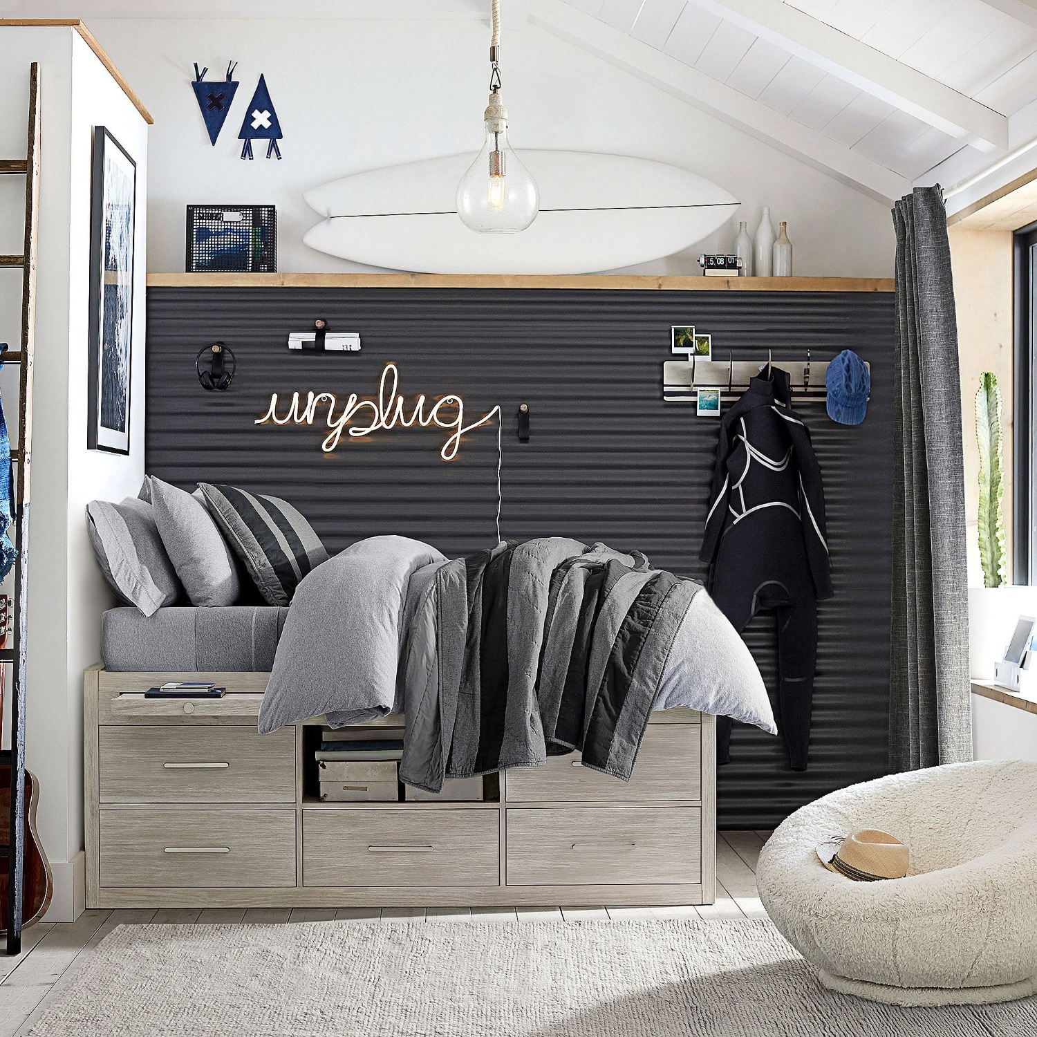 Pottery Barn Teen Groovy Swivel Chair Sherpa Ivory - image-2