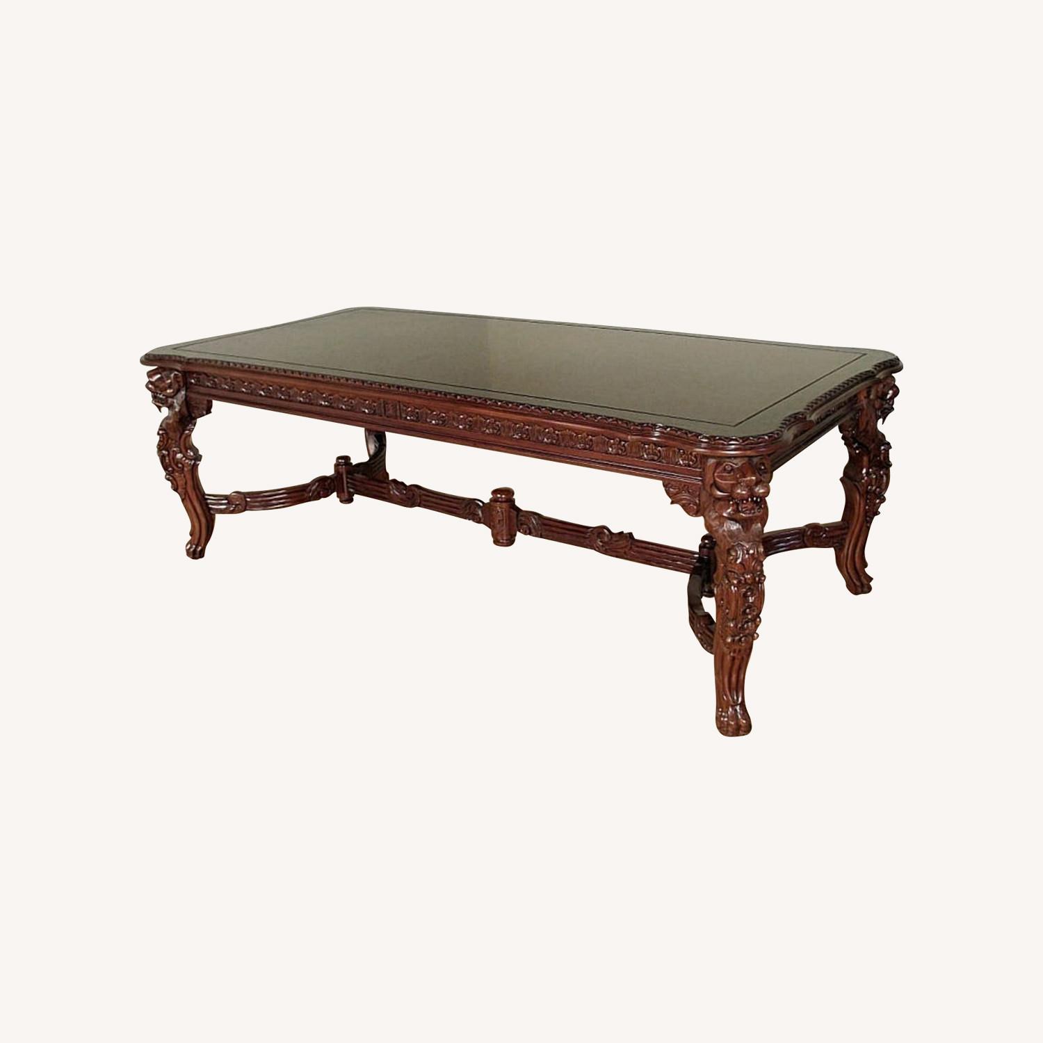 Mahogany Gothic Dining or Conference Table - image-0