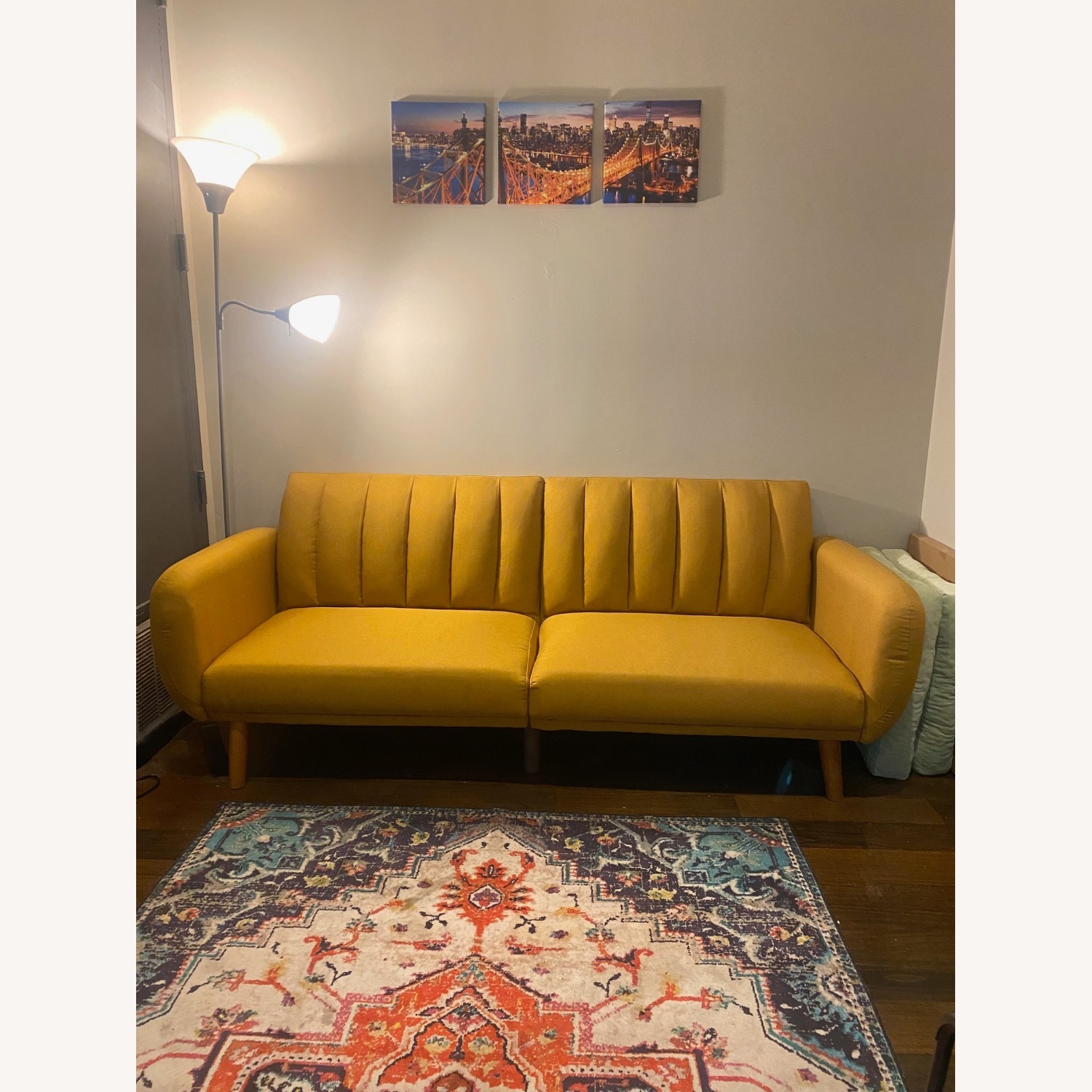 Novogratz Brittany Futon (Mustard Yellow) - image-2