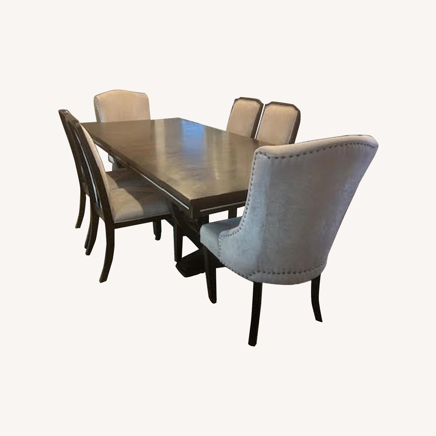 Ashley Furniture Solid Wood Dining Table with 6 Chairs - image-0