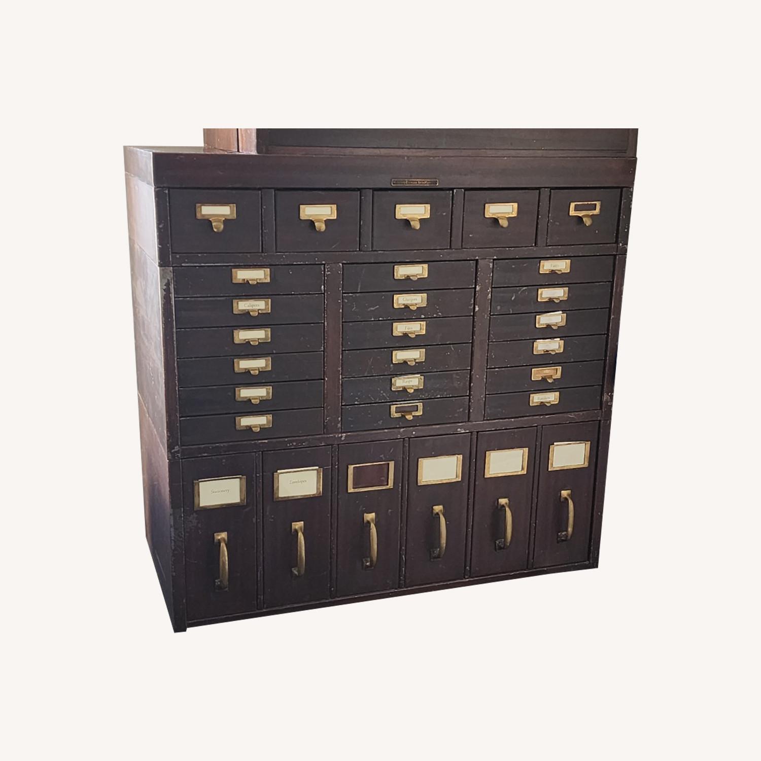 Antique Library Card Catalog - image-0