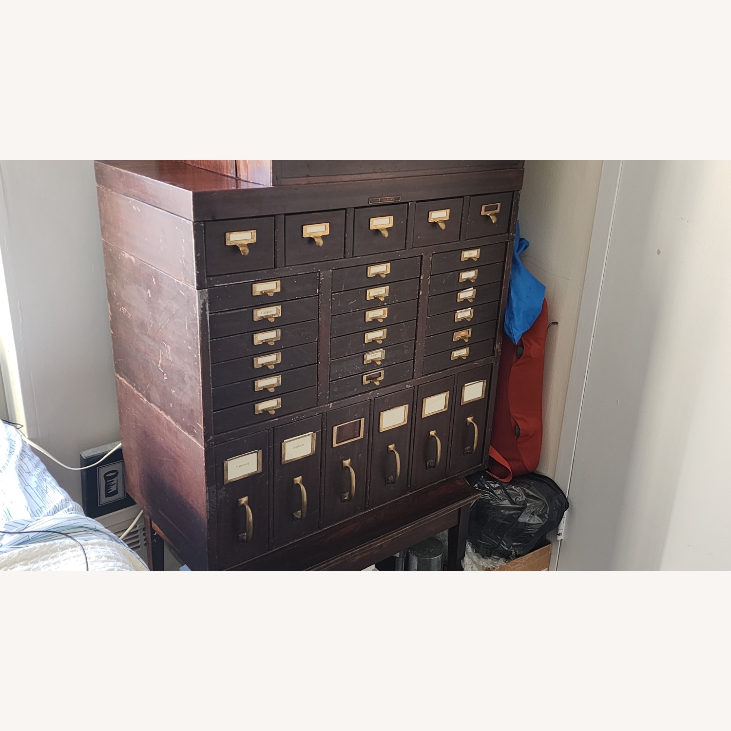 Antique Library Card Catalog - image-2