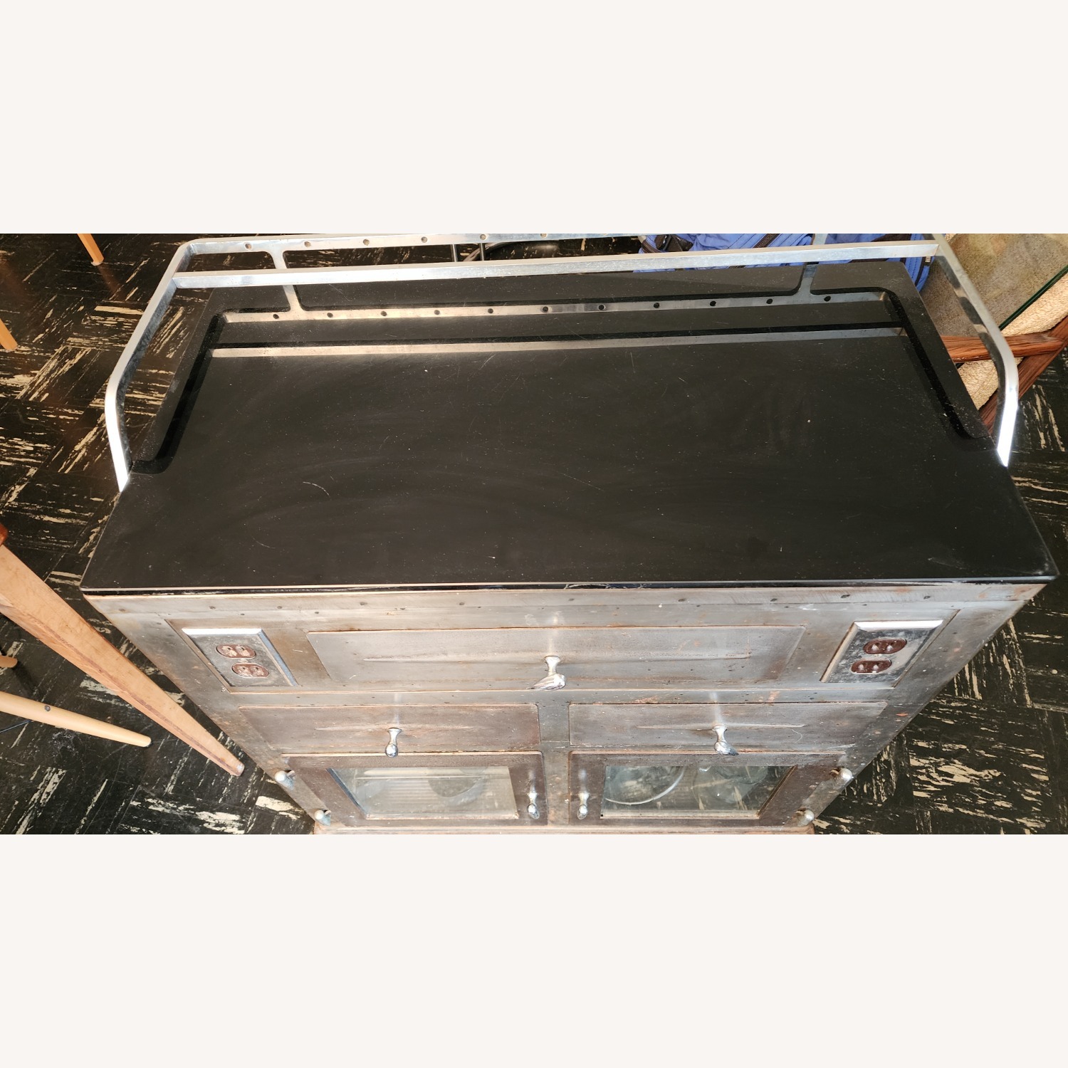 Antique Industrial Cabinet/Bar - image-7