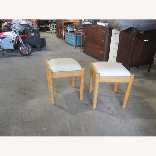 Used Vintage Pair of Stools, Padded Seat for sale on AptDeco