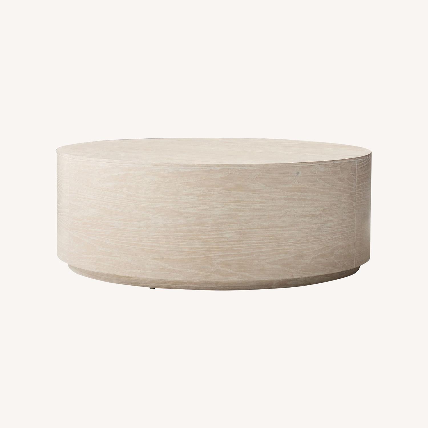 West Elm Volume Round Drum Coffee Table 44" - image-0