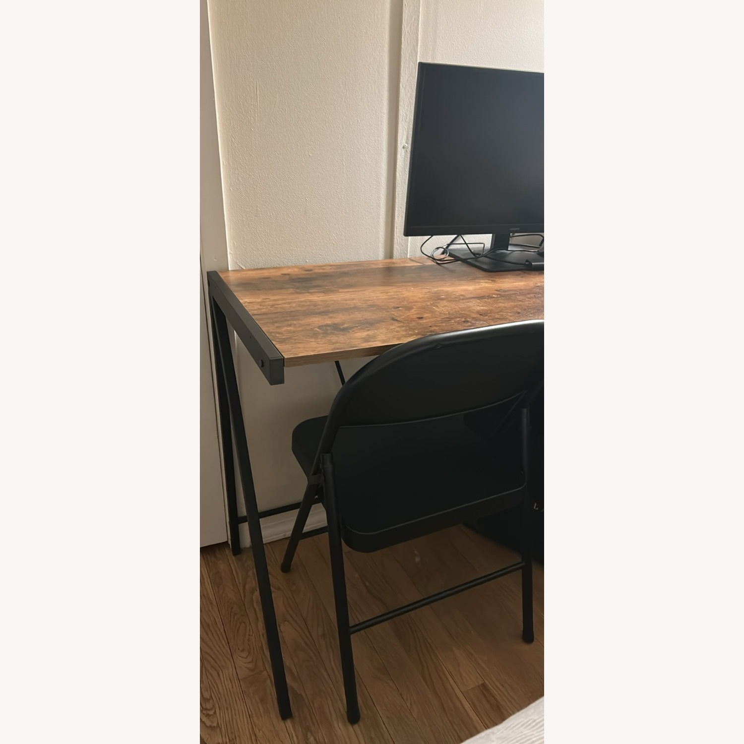 Wood and Metal Table - image-2