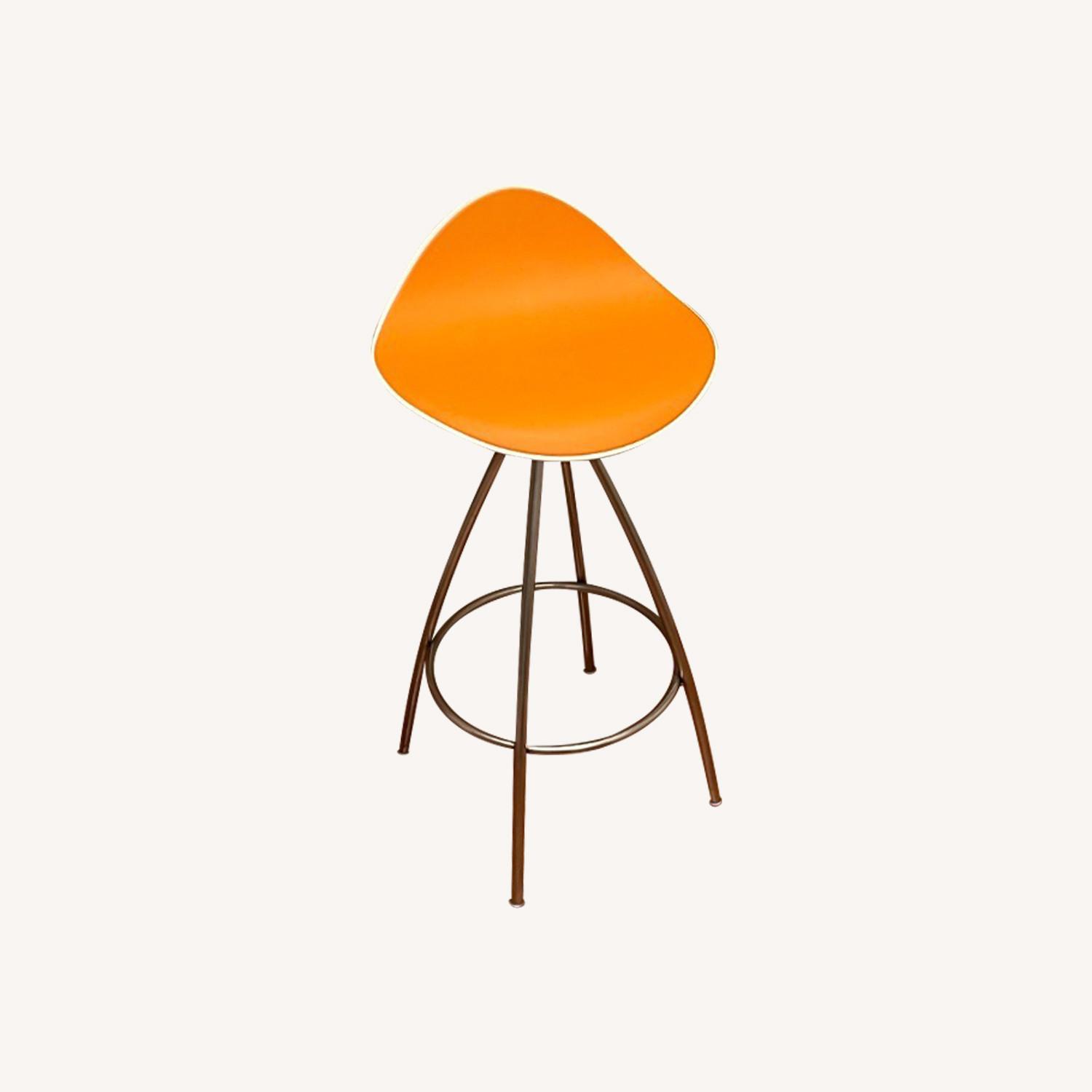 Set of 3 STUA Orange Onda Counter Stools - image-0