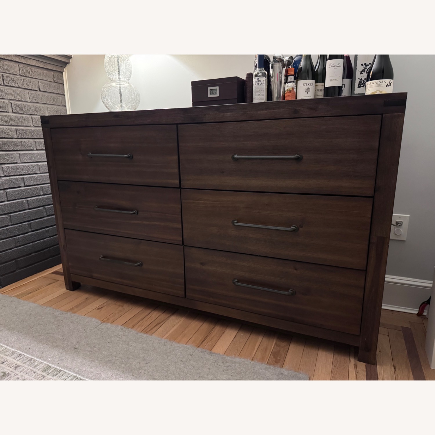 Raymour & Flanigan 6 Drawer Wood Dresser - image-1