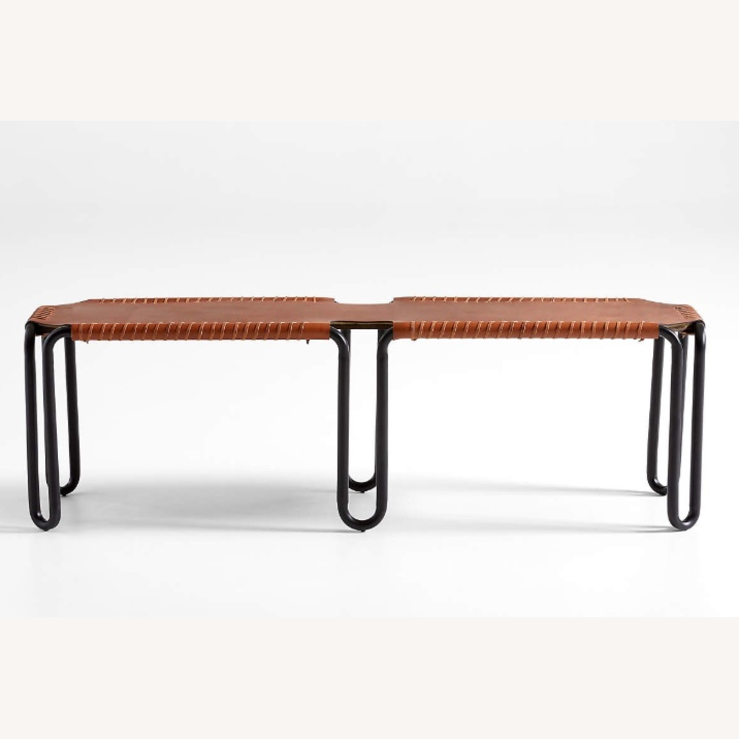 Crate & Barrel Velasco Leather Bench - image-4