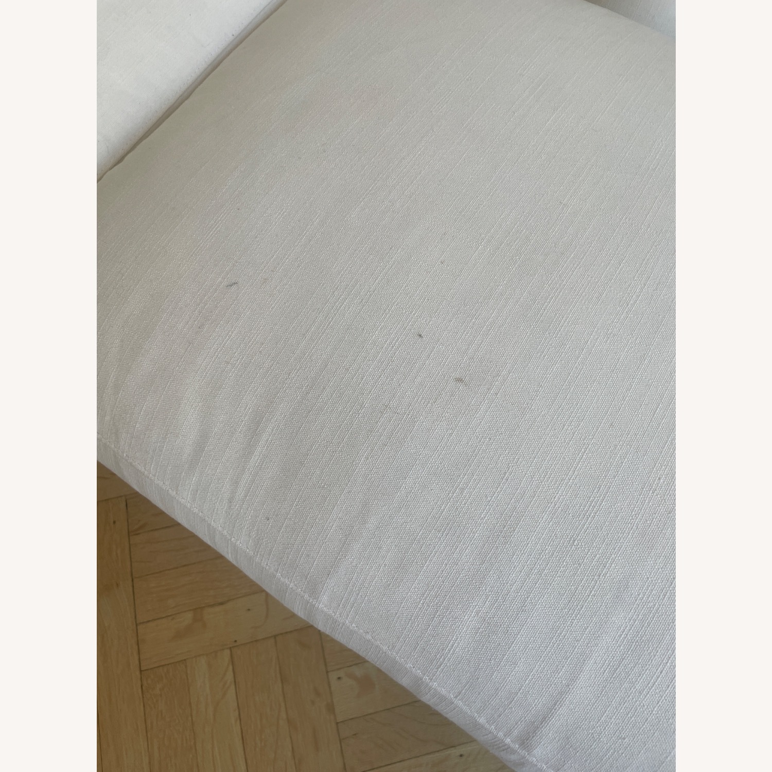 Anthropologie Ivory Linen Sofa - image-4