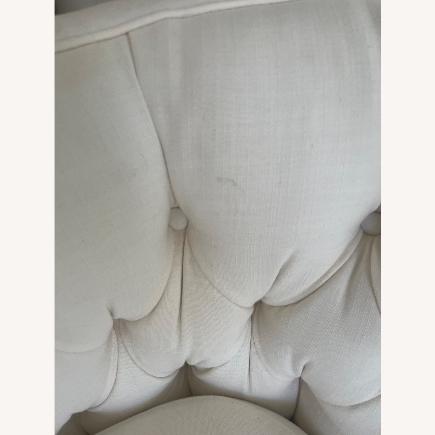 Anthropologie Ivory Linen Sofa - image-6