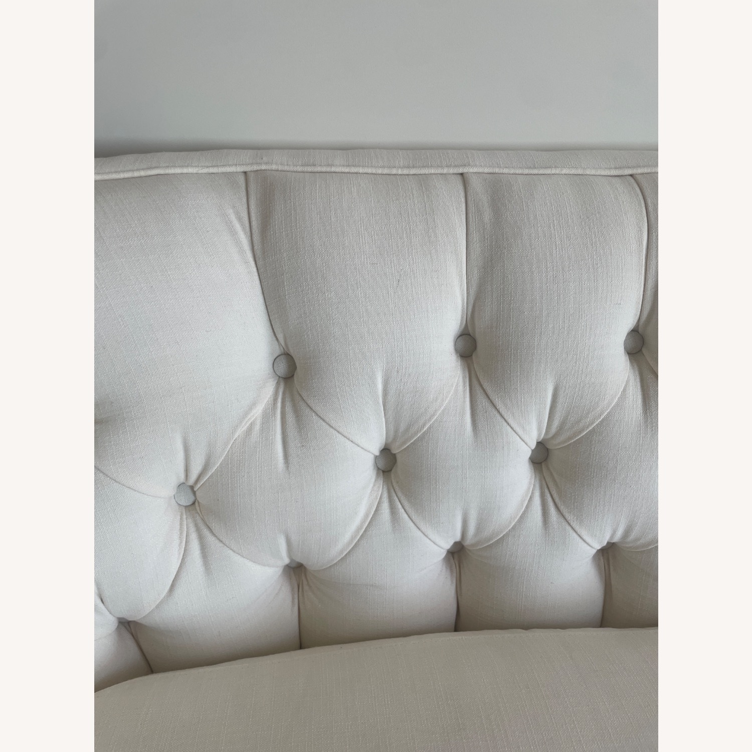 Anthropologie Ivory Linen Sofa - image-5