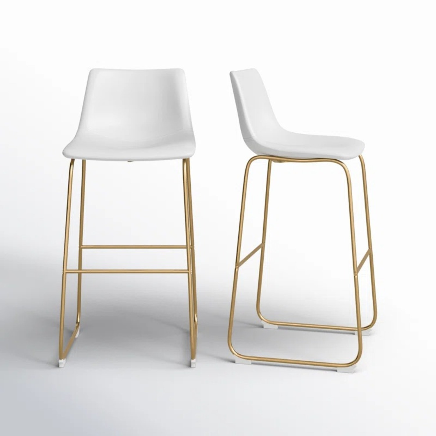 AllModern Nia Vegan Leather Stool (Set of 2) - image-3