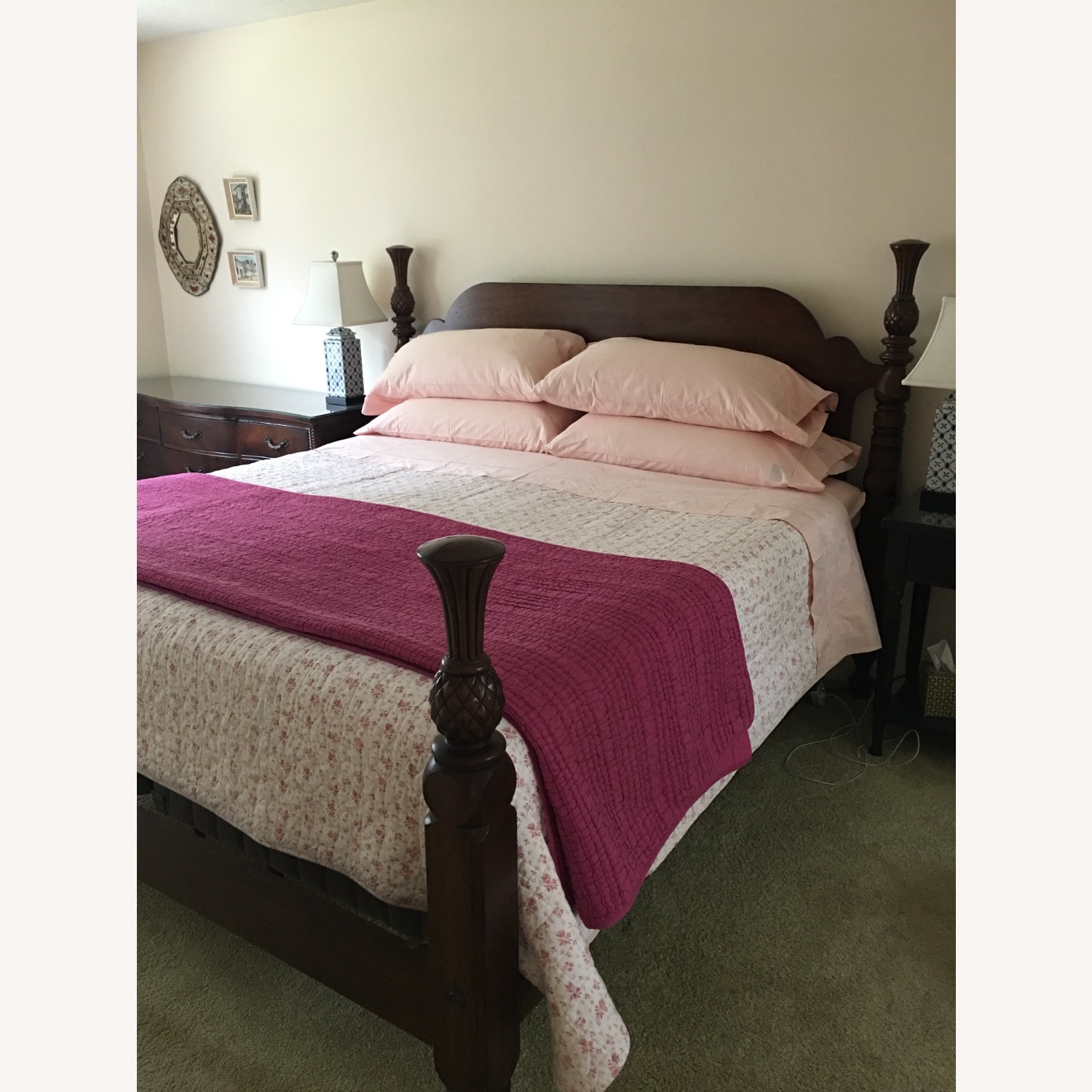 King Solid Wood Bed - image-3