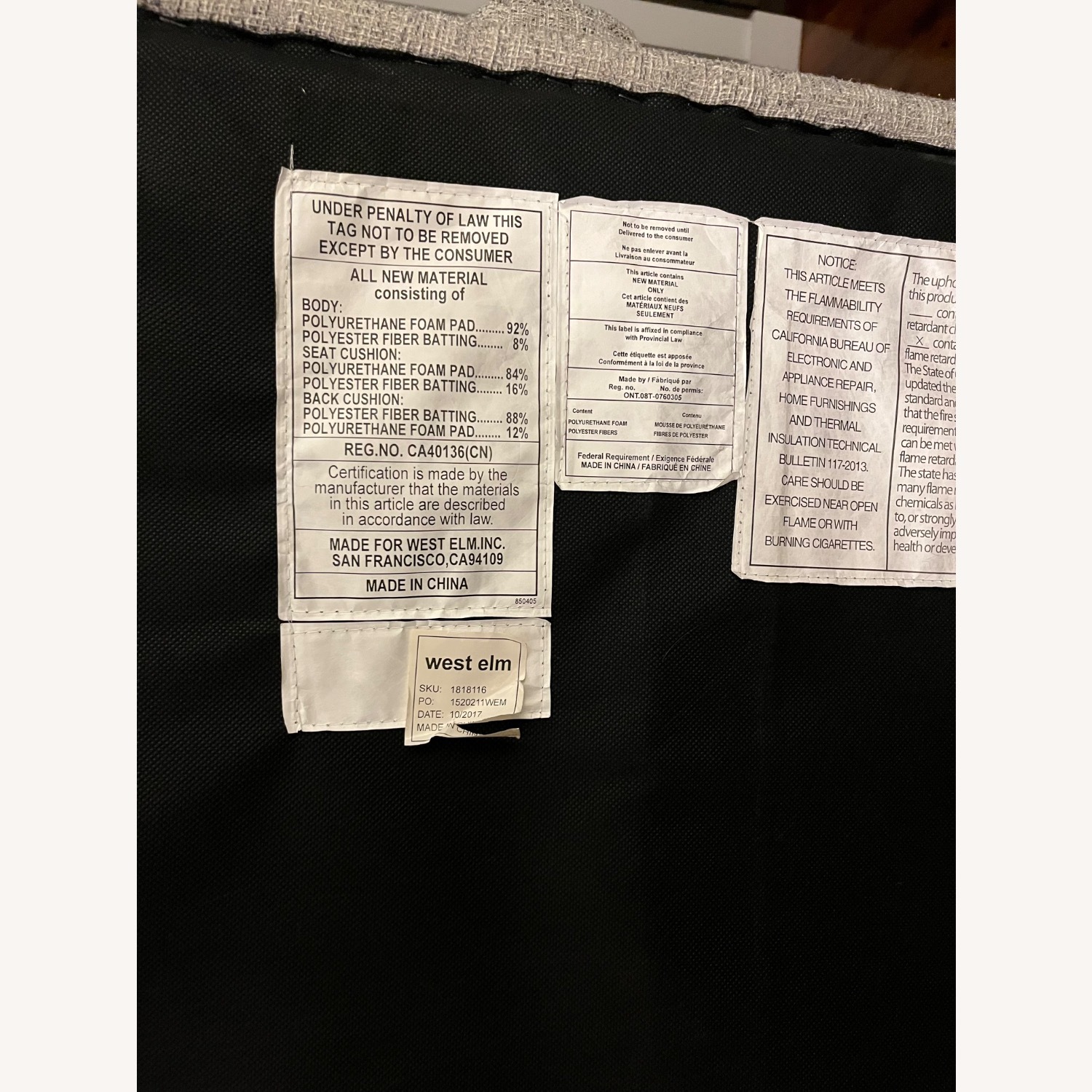 West Elm Eddy 74" Sofa - image-3