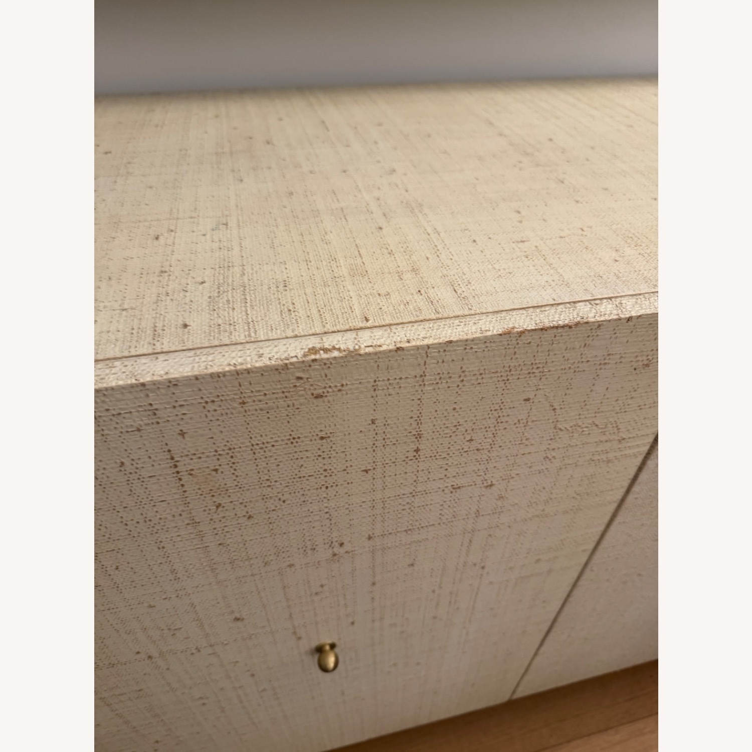 CB2 Dorset 81" White Lacquered Linen Credenza - image-4