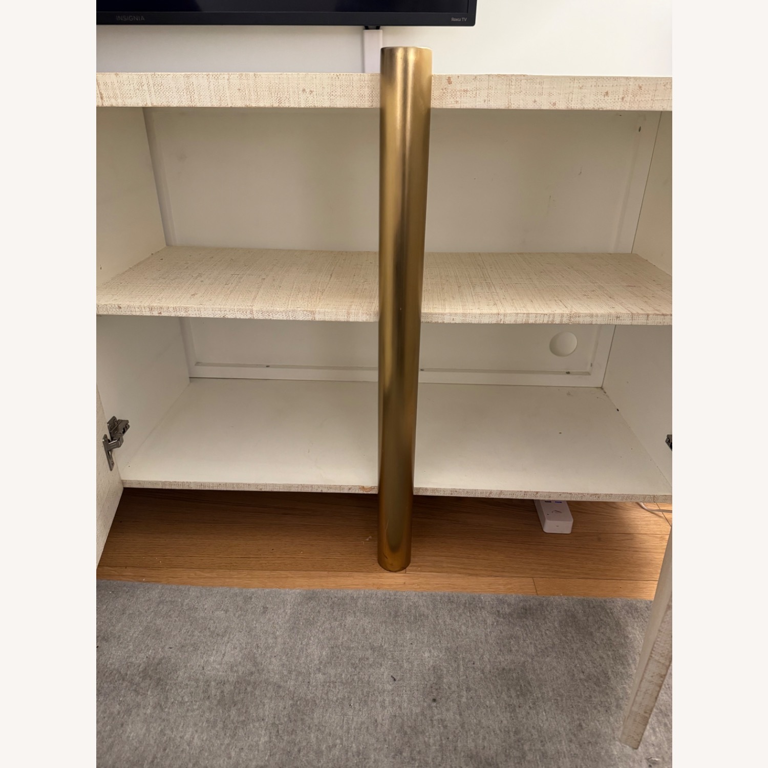 CB2 Dorset 81" White Lacquered Linen Credenza - image-6