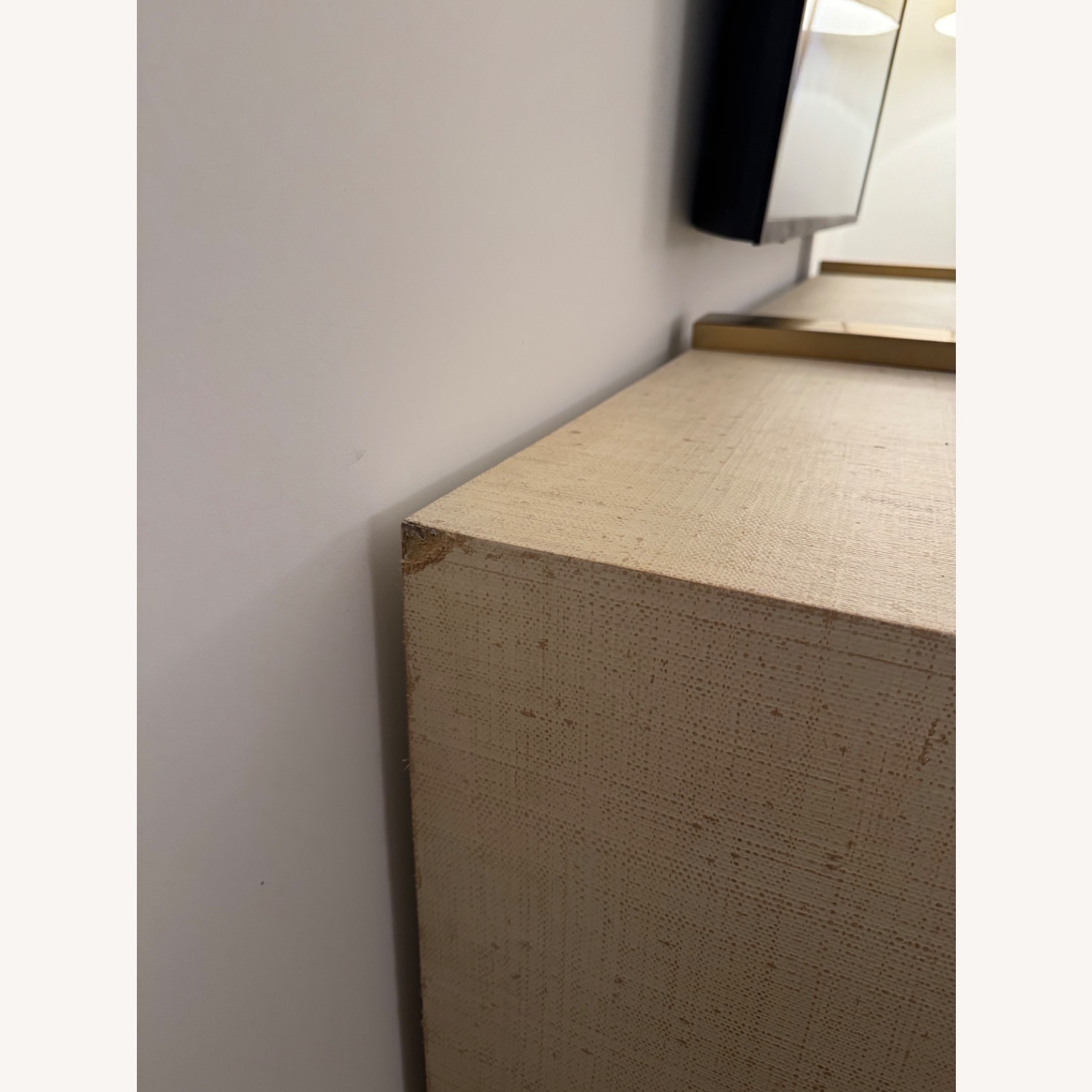 CB2 Dorset 81" White Lacquered Linen Credenza - image-3