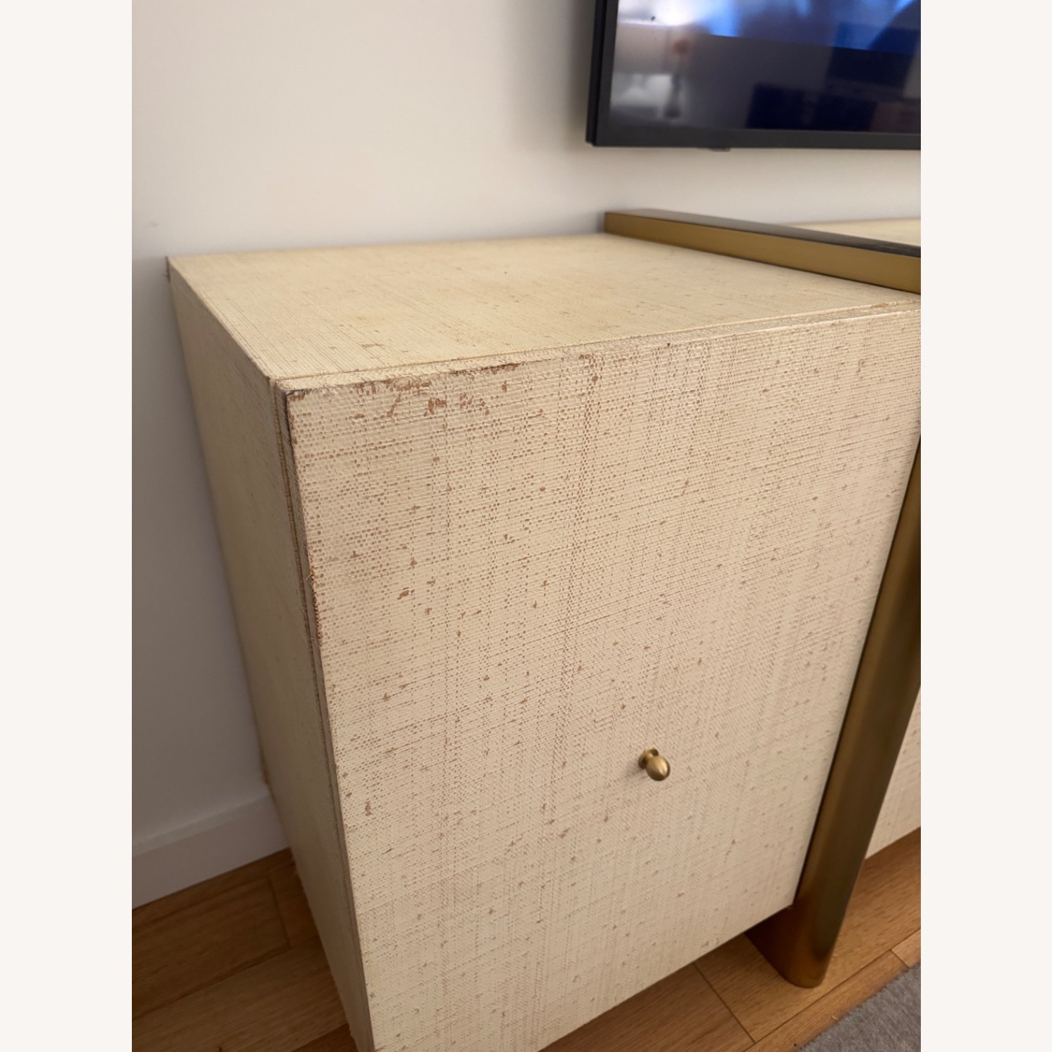 CB2 Dorset 81" White Lacquered Linen Credenza - image-2