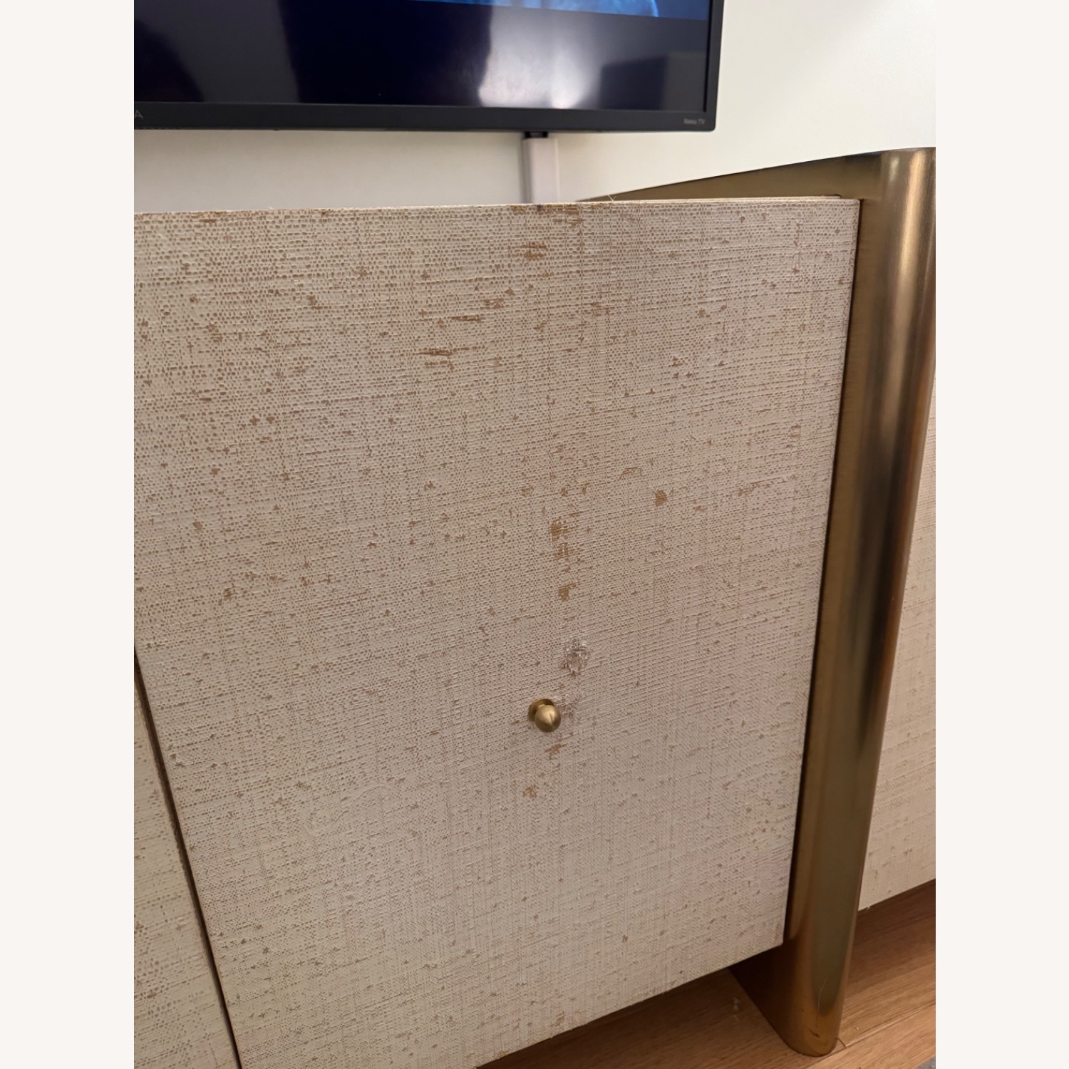 CB2 Dorset 81" White Lacquered Linen Credenza - image-7