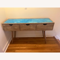 Wood and Glass Console Table