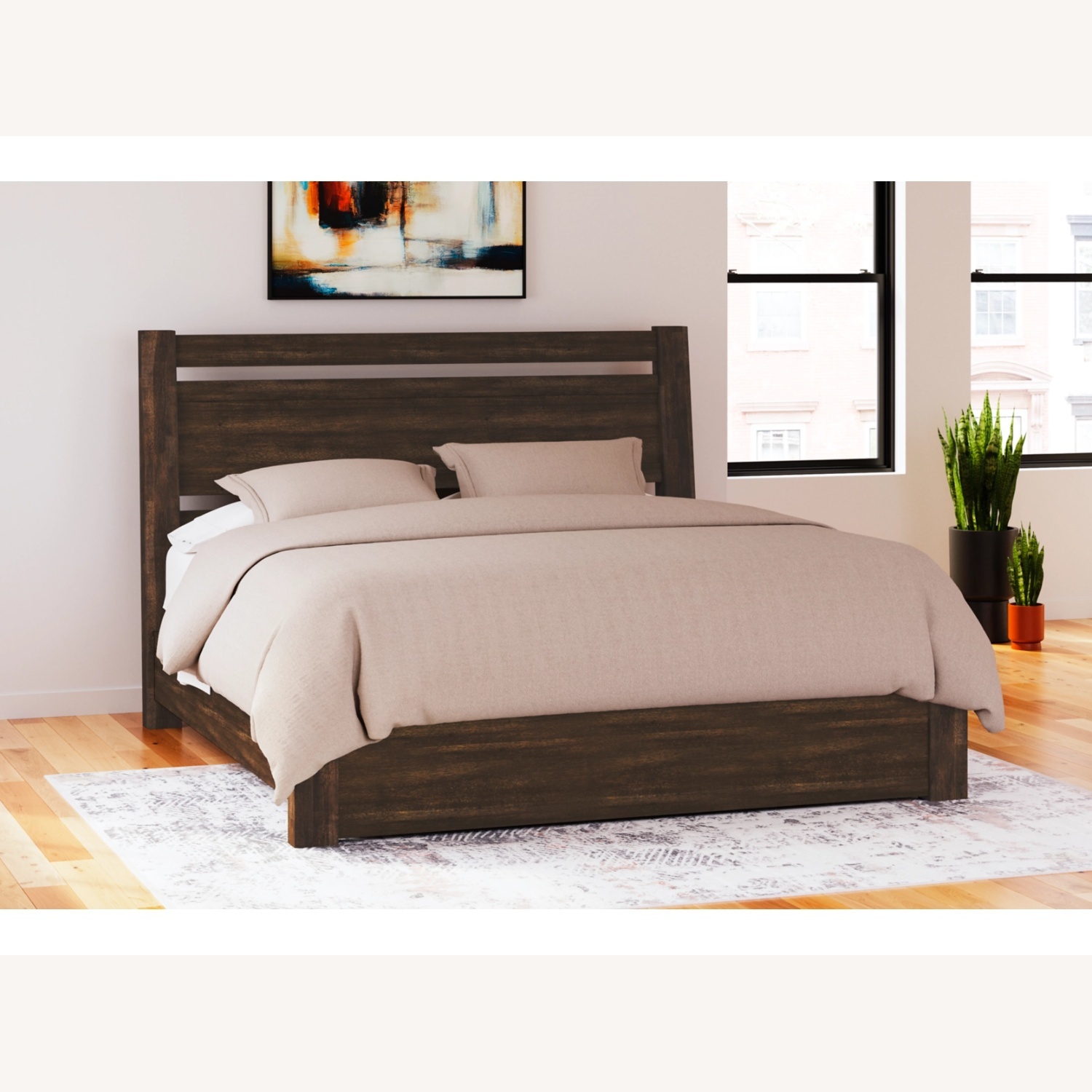 Ashley Furniture Starmore Dark Brown Bed Frame - AptDeco