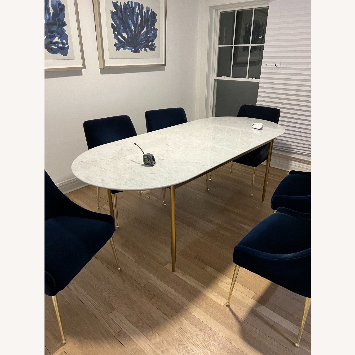 Anthropologie Strike Marble Dining Table - image-1