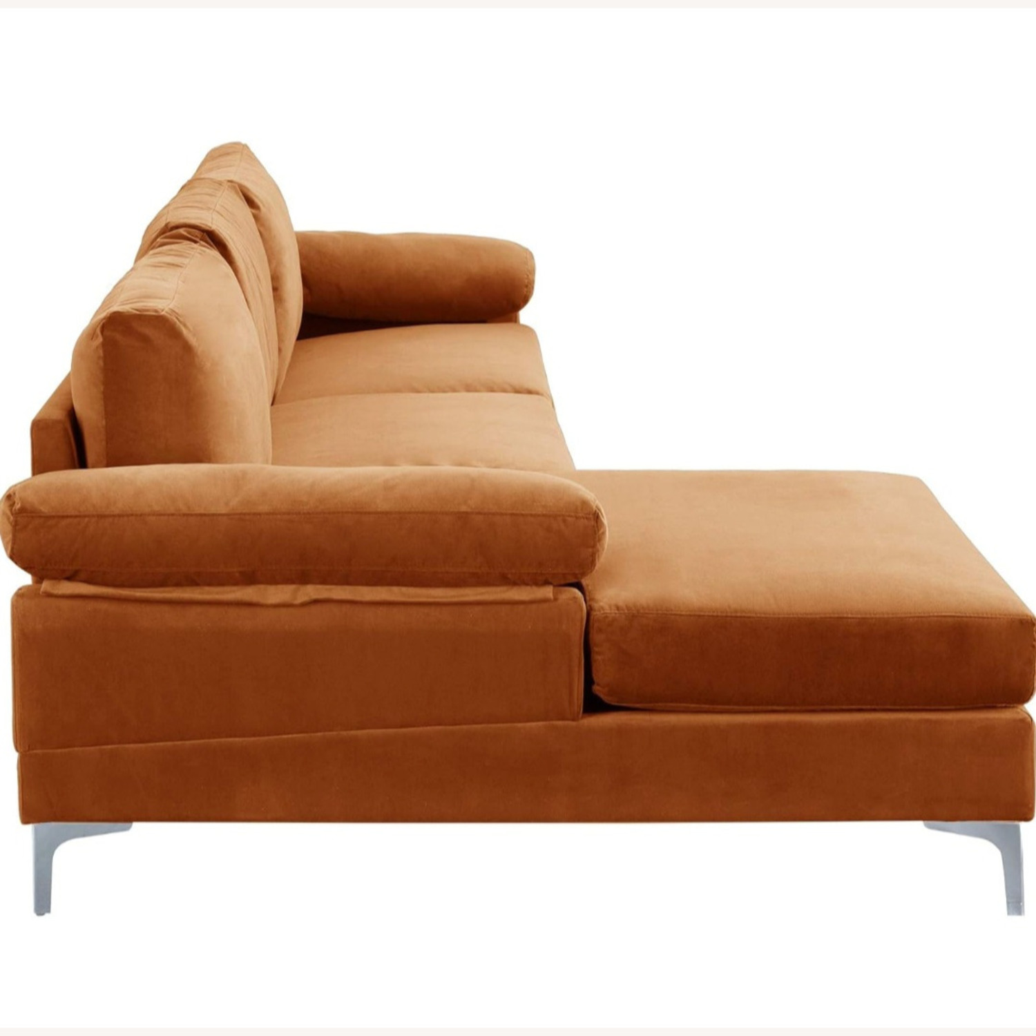 Amazon Velvet L Shaped Sectional Sofa - image-3