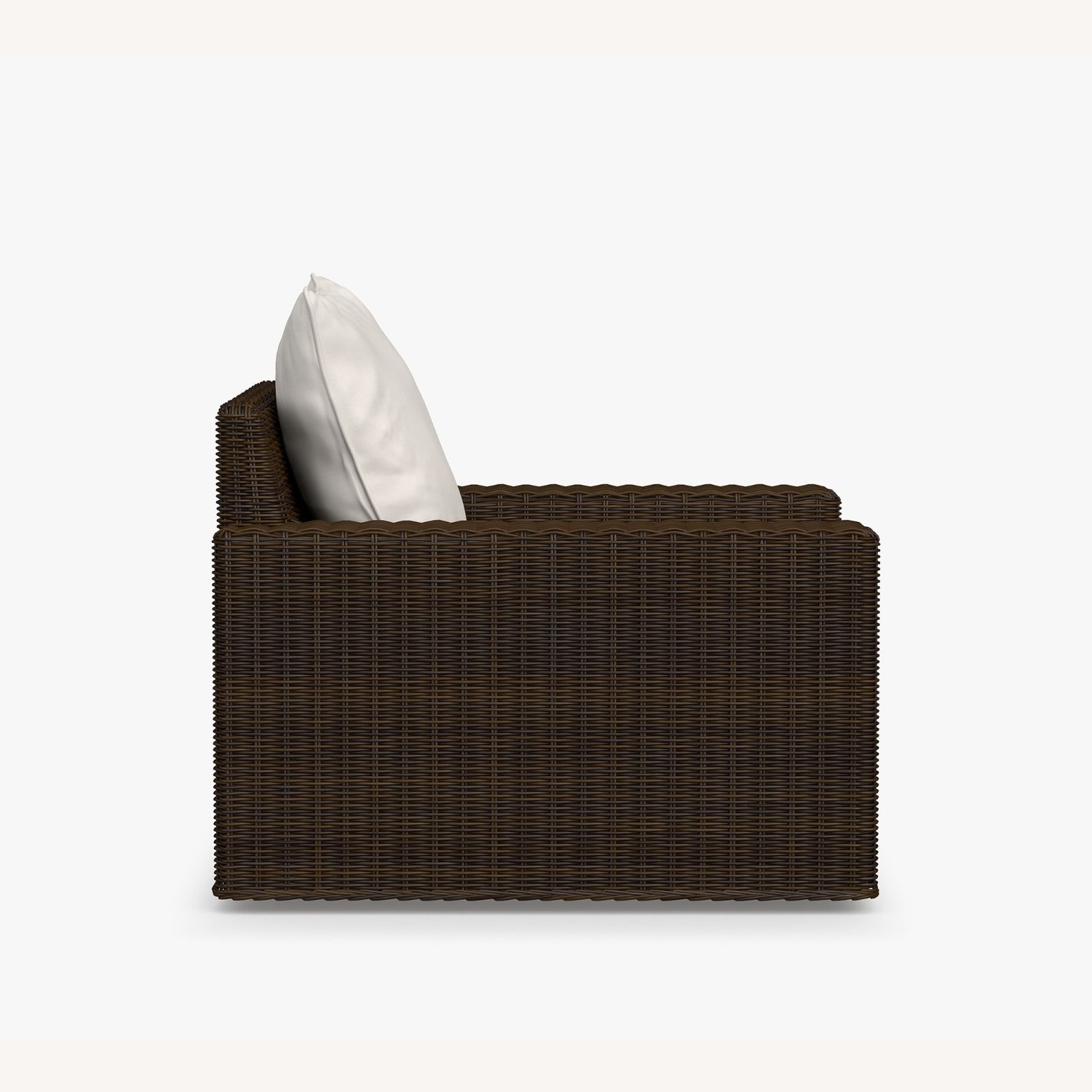 Pottery Barn Torrey Wicker Square Arm Swivel Chair - image-4