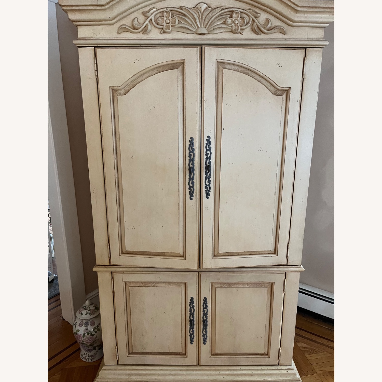 TV Armoire- Natural Wood - image-1