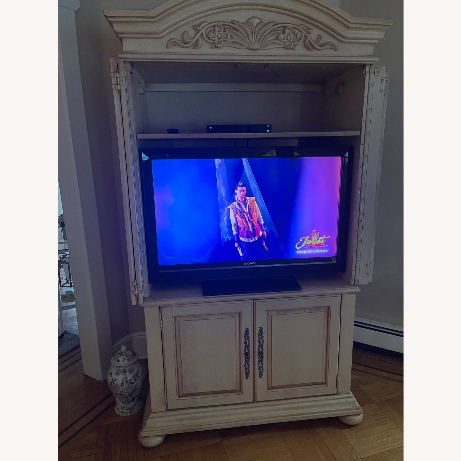 TV Armoire- Natural Wood - image-2