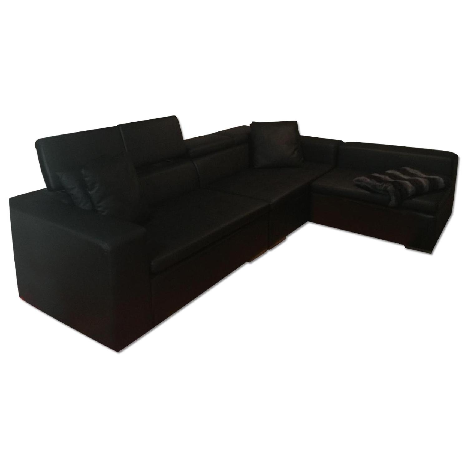 Modani Monaco Sectional Sofa in Black - image-3