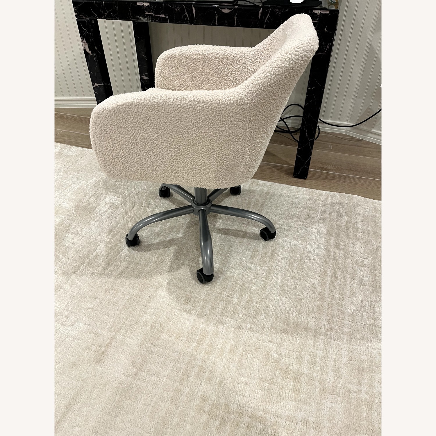 Wayfair White Sherpa Office Chair - image-2