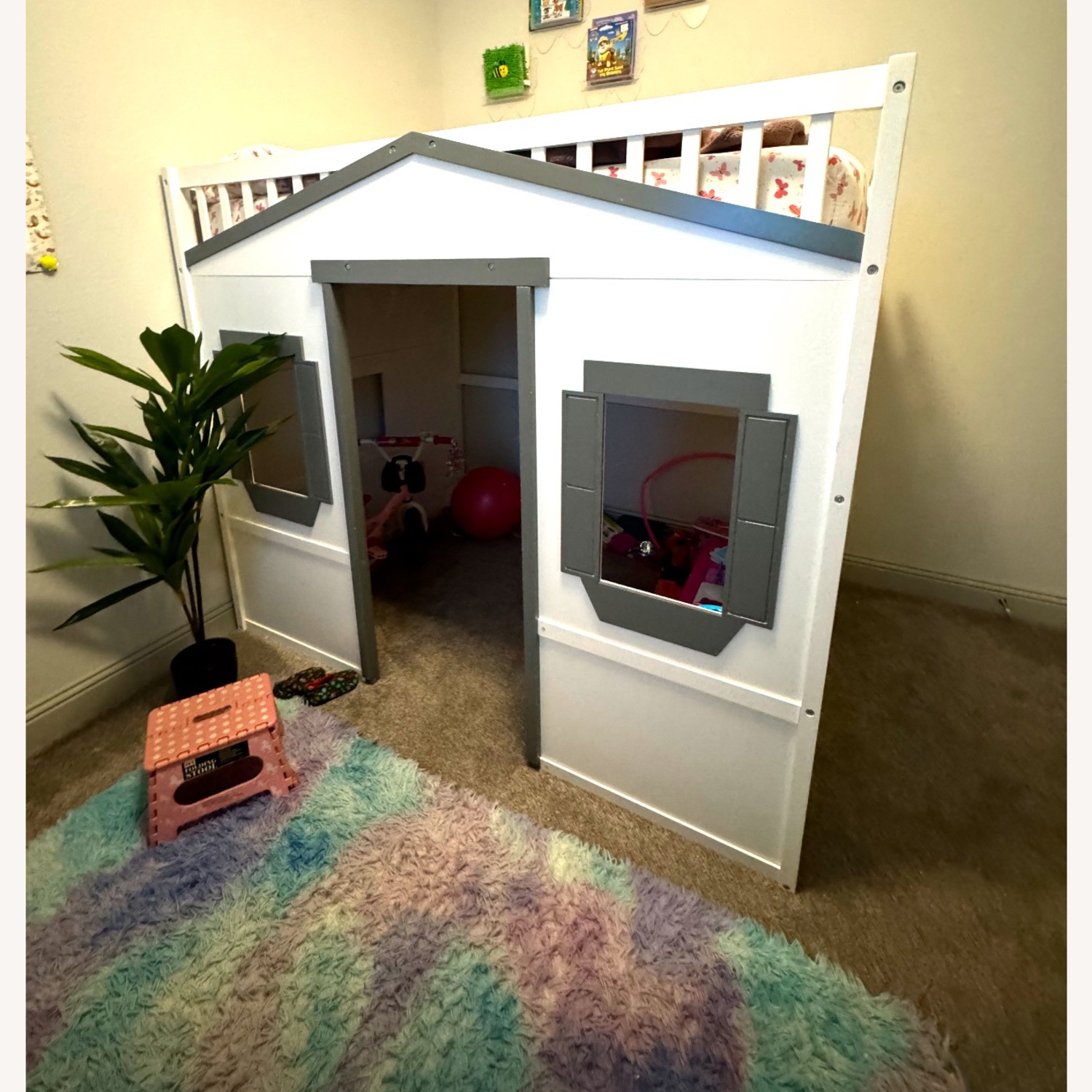 Walmart Triple Tree Loft House Bed with Ladder - image-2