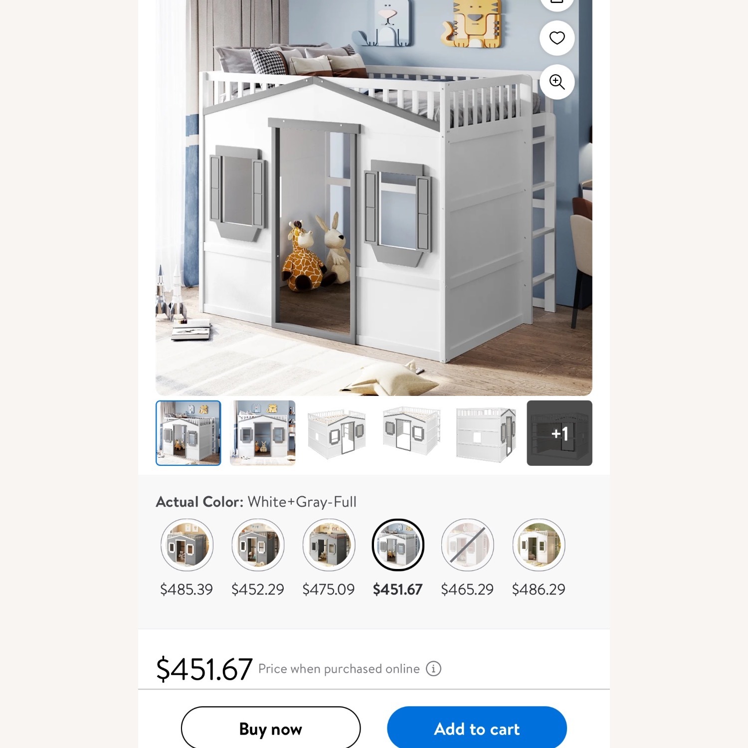 Walmart Triple Tree Loft House Bed with Ladder - image-9