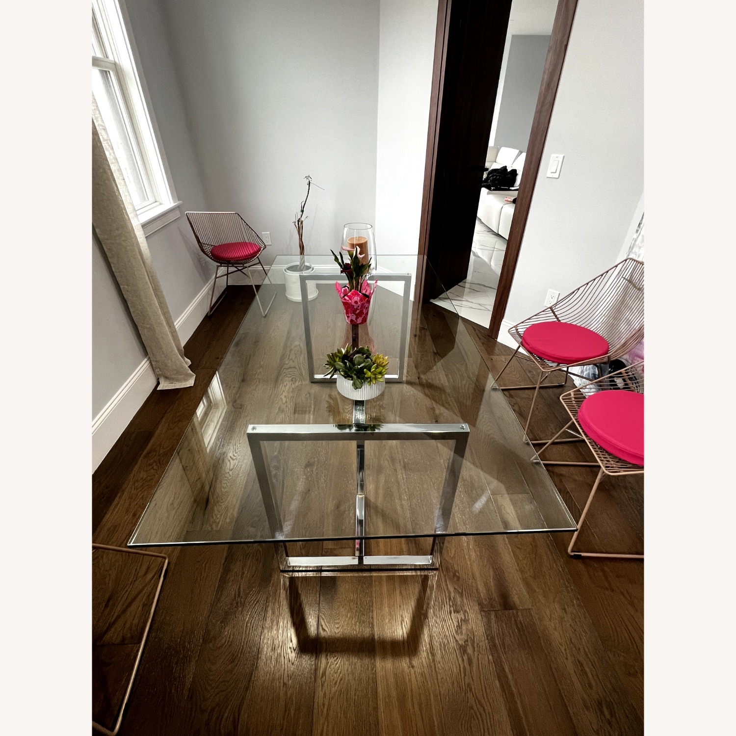 CB2 Silverado Chrome 72" Rectangular Dining Table - image-2