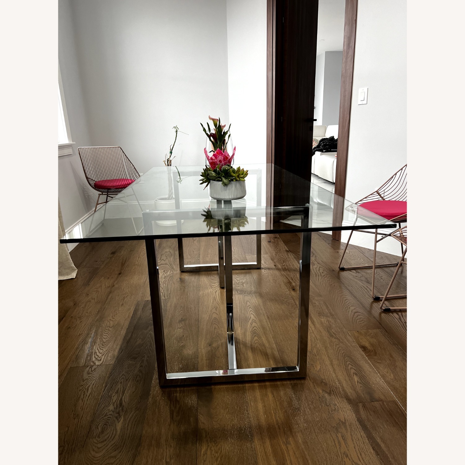 CB2 Silverado Chrome 72" Rectangular Dining Table - image-4