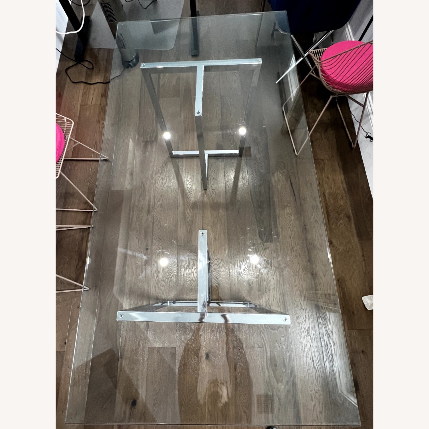 CB2 Silverado Chrome 72" Rectangular Dining Table - image-1