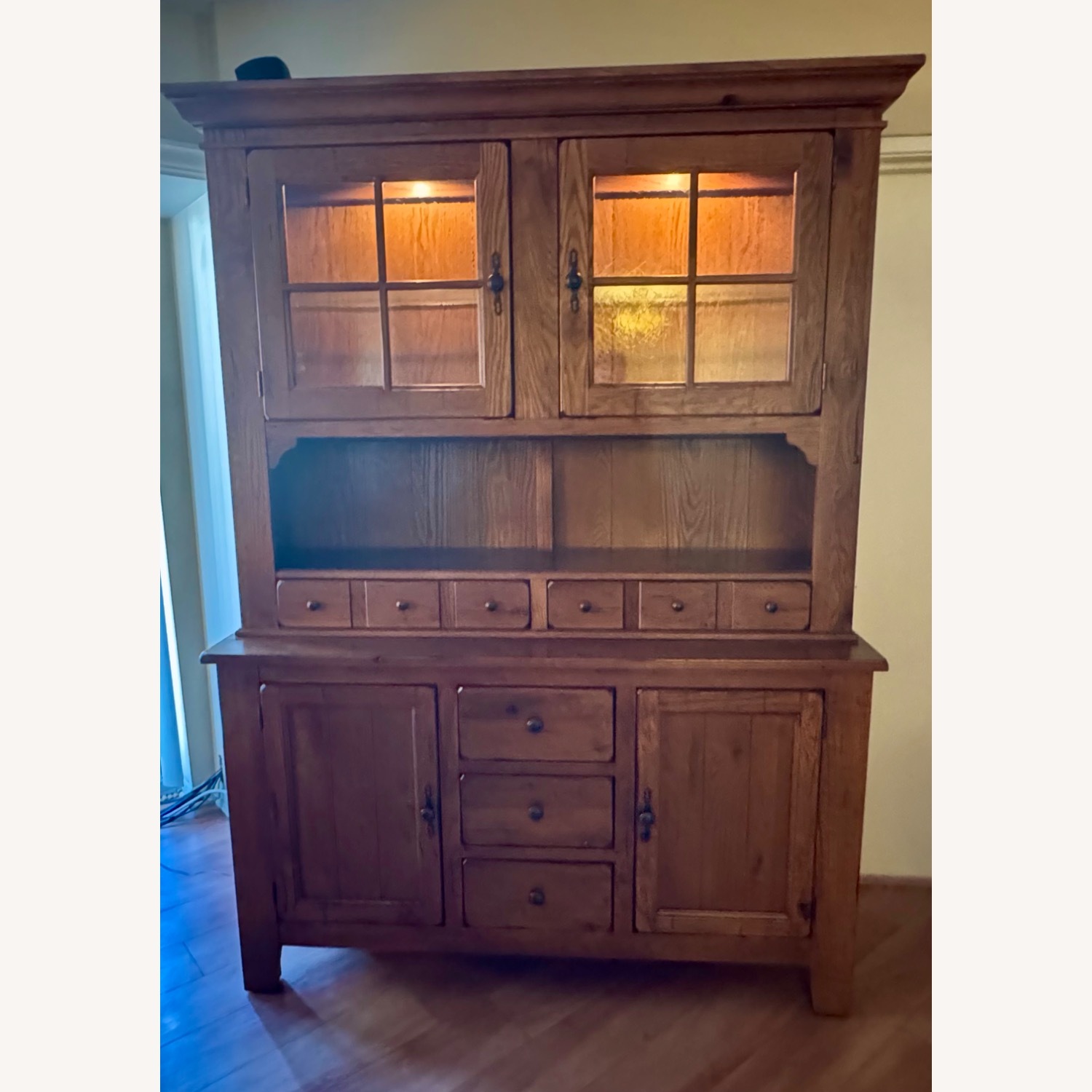 Broyhill Attic Heirloom Oak China Cabinet - image-1