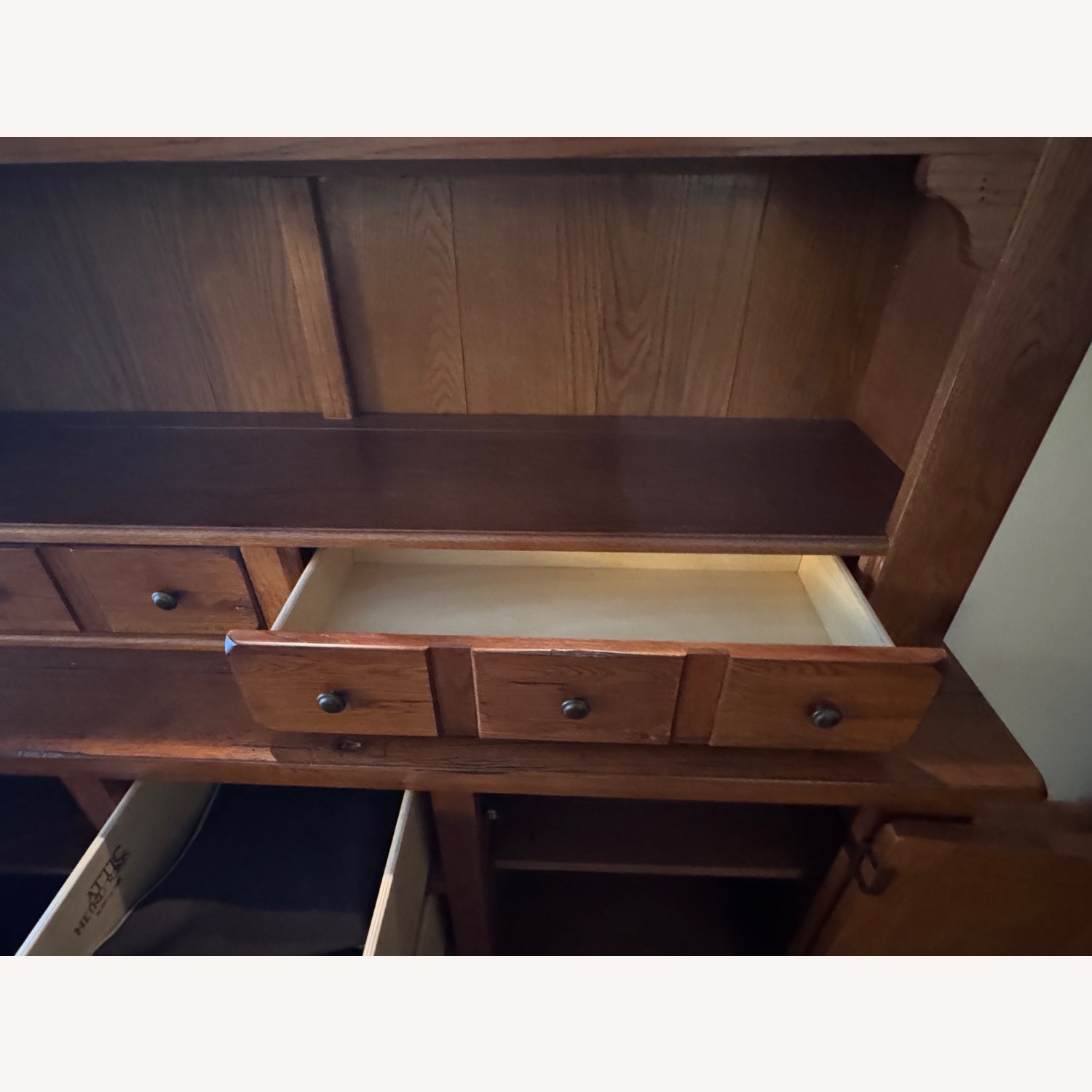 Broyhill Attic Heirloom Oak China Cabinet - image-8