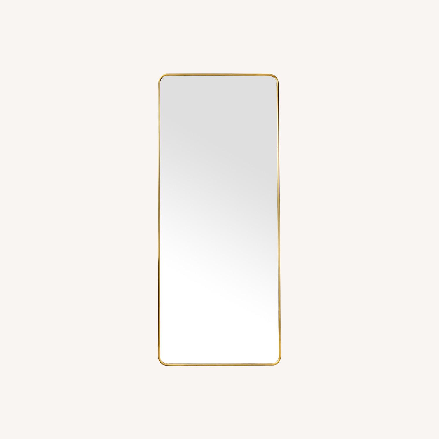 West Elm Streamline Rounded Edge Metal Floor Mirror - image-0