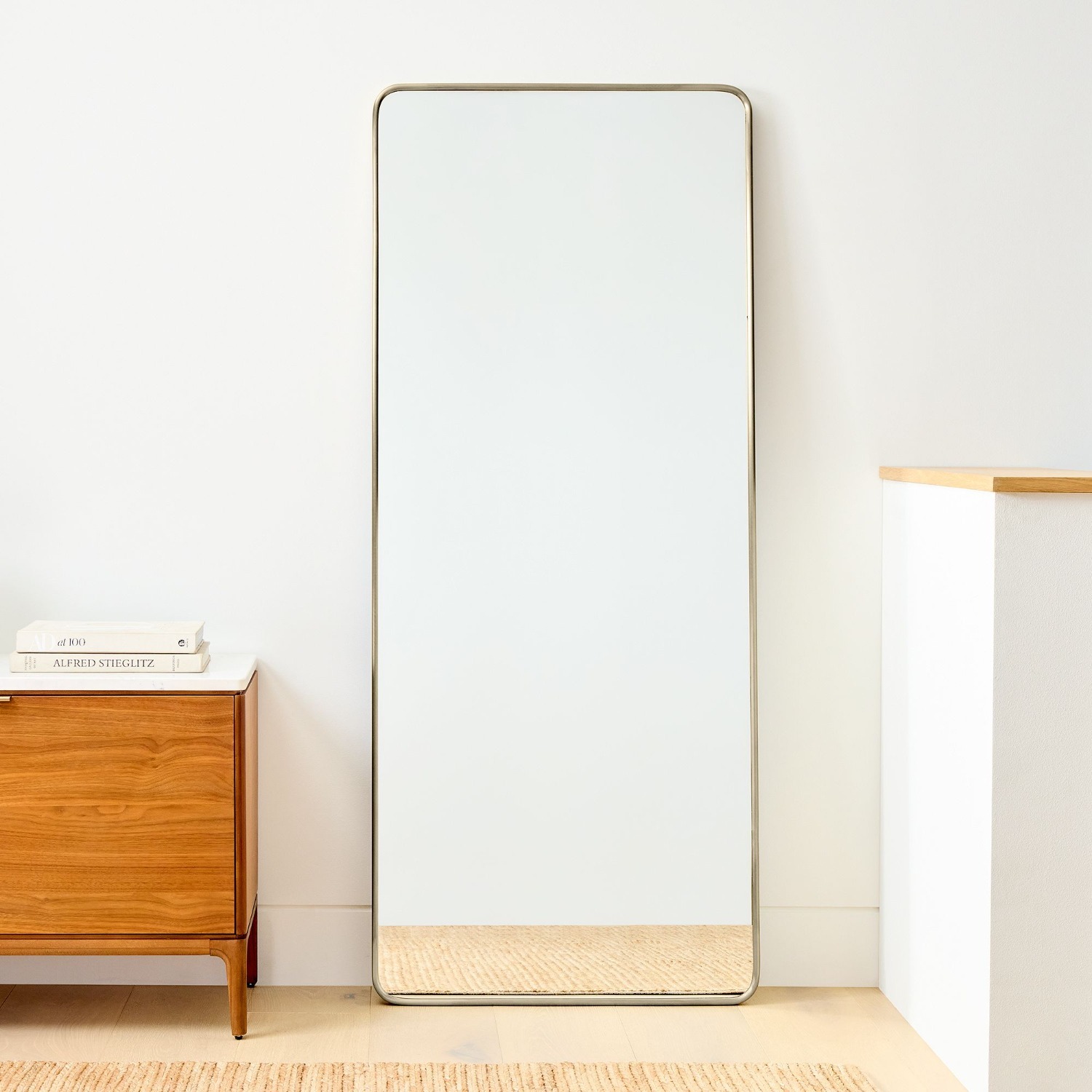 West Elm Streamline Rounded Edge Metal Floor Mirror - image-3
