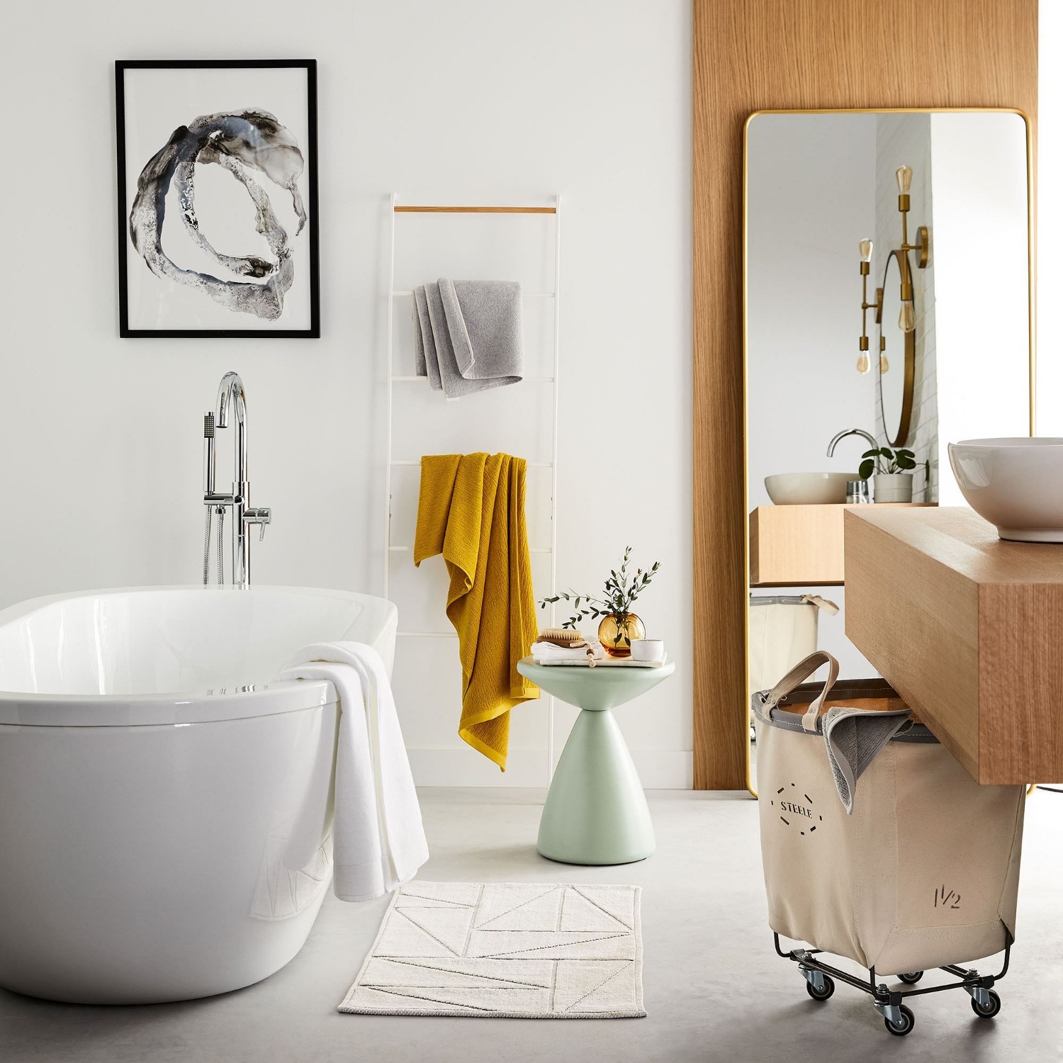 West Elm Streamline Rounded Edge Metal Floor Mirror - image-2