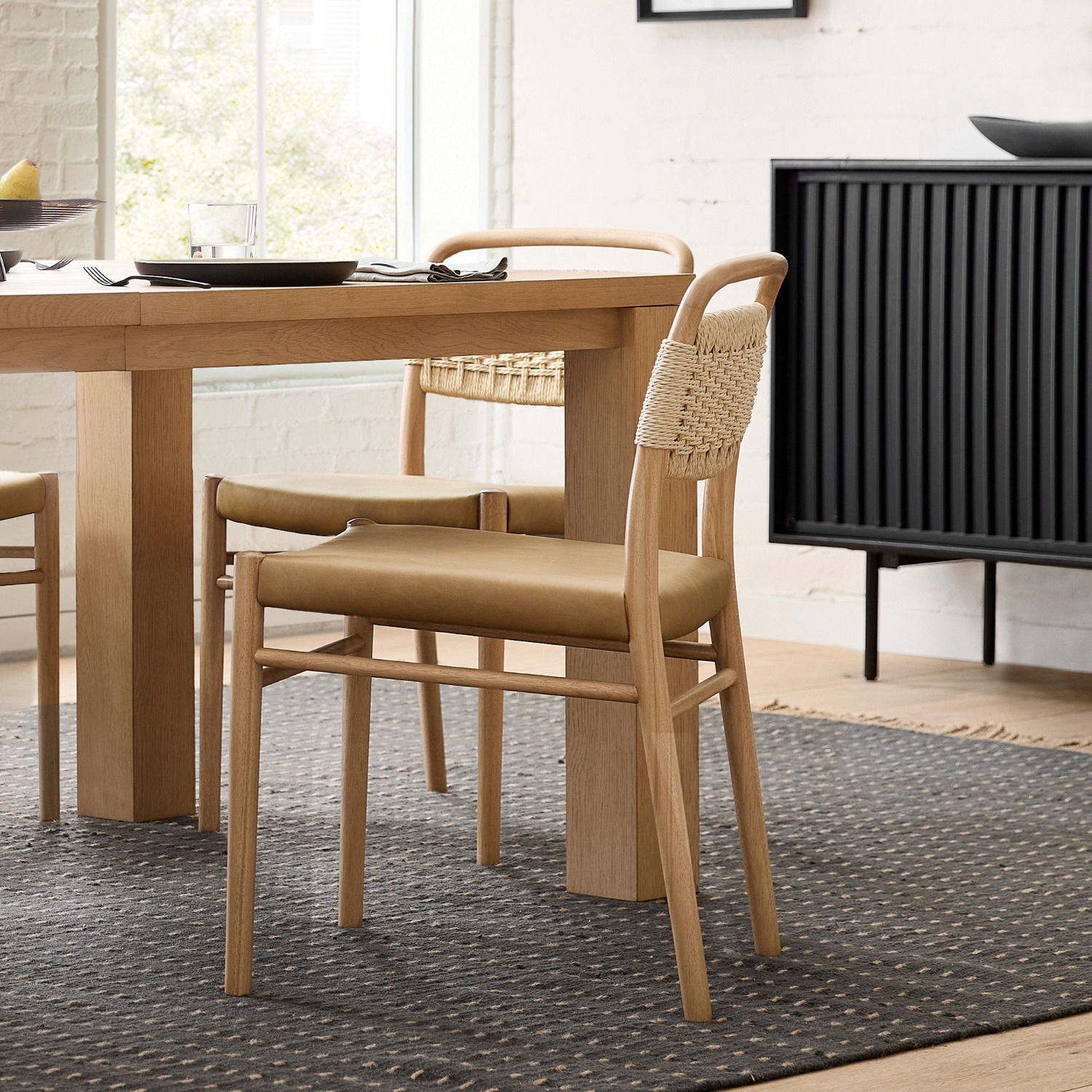 West Elm Eindhoven Leather Dining Chair - image-7