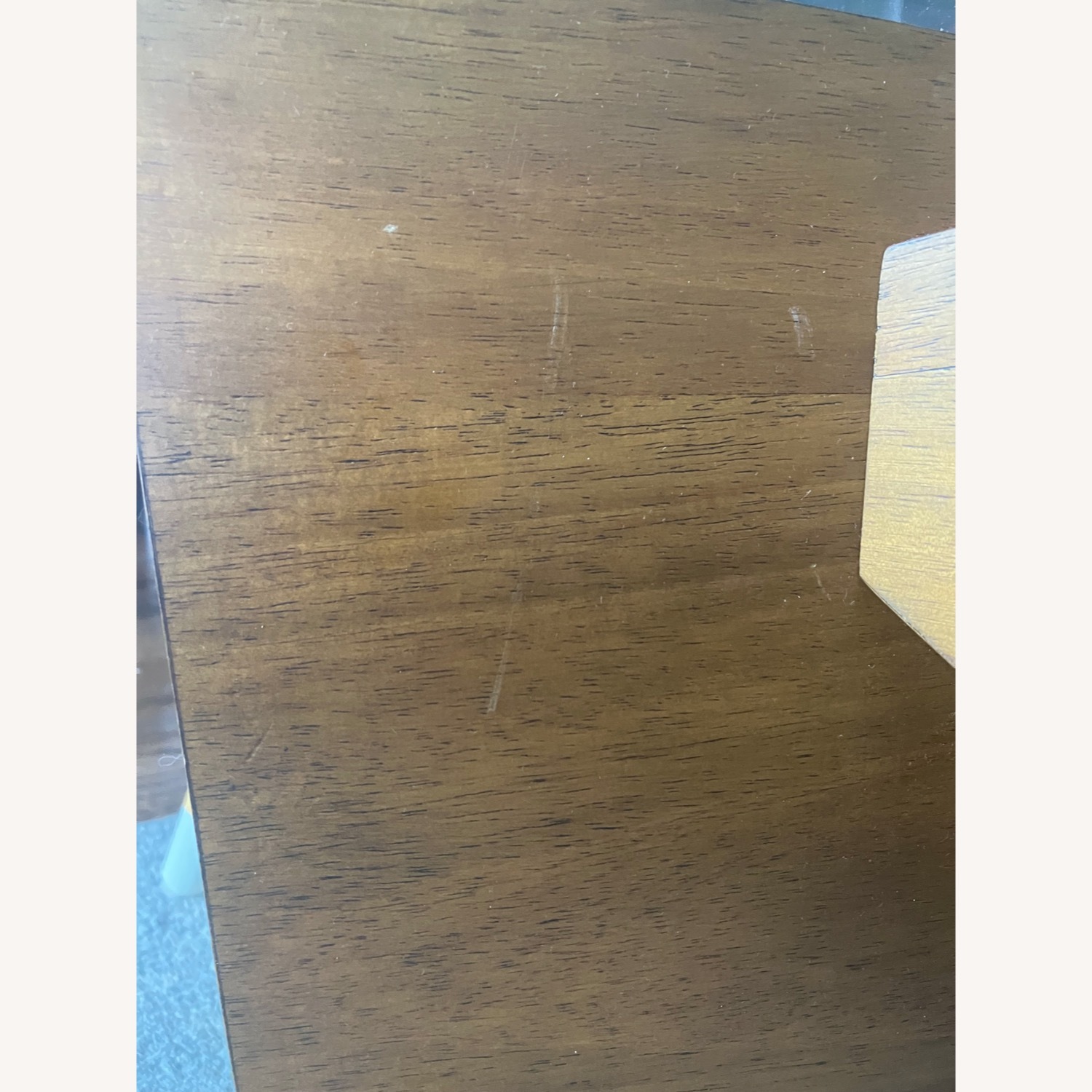 West Elm Sail Coffee Table, Walnut/Glass - image-3