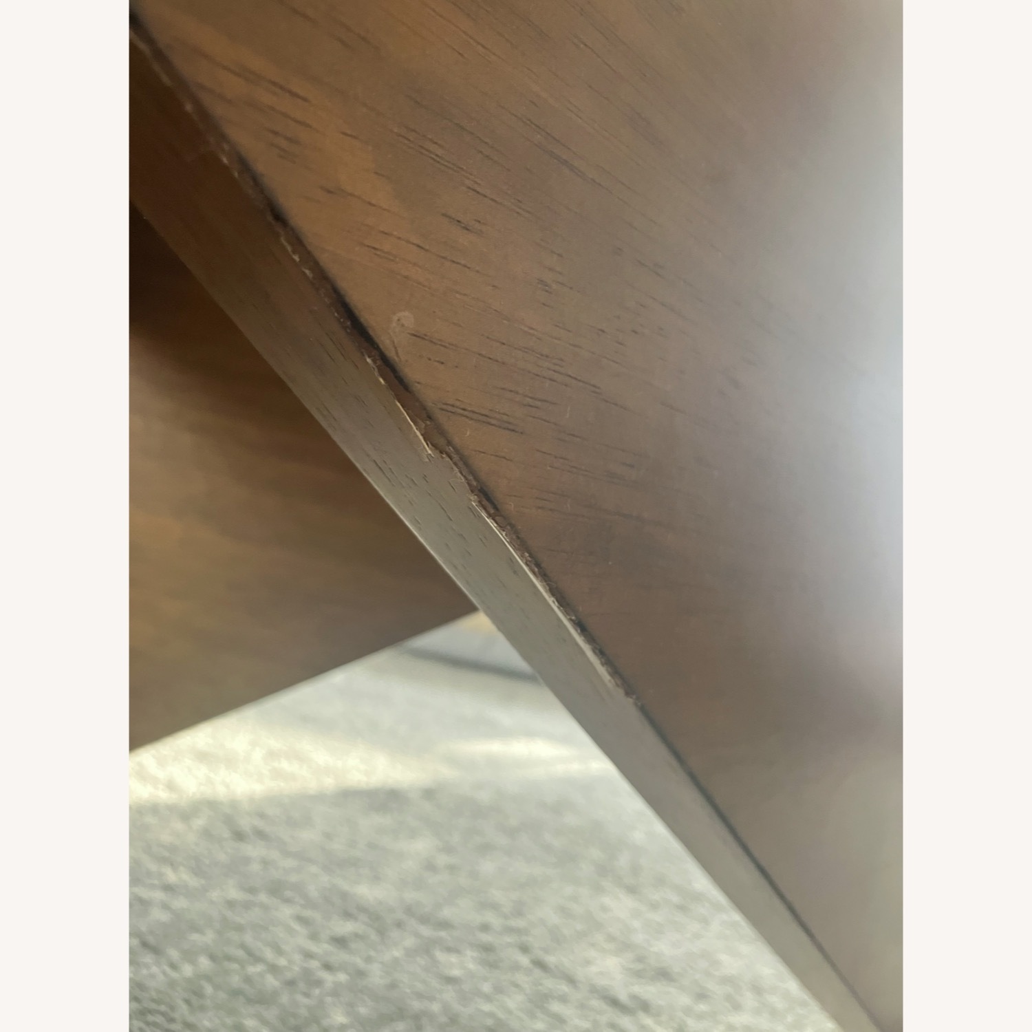 West Elm Sail Coffee Table, Walnut/Glass - image-4