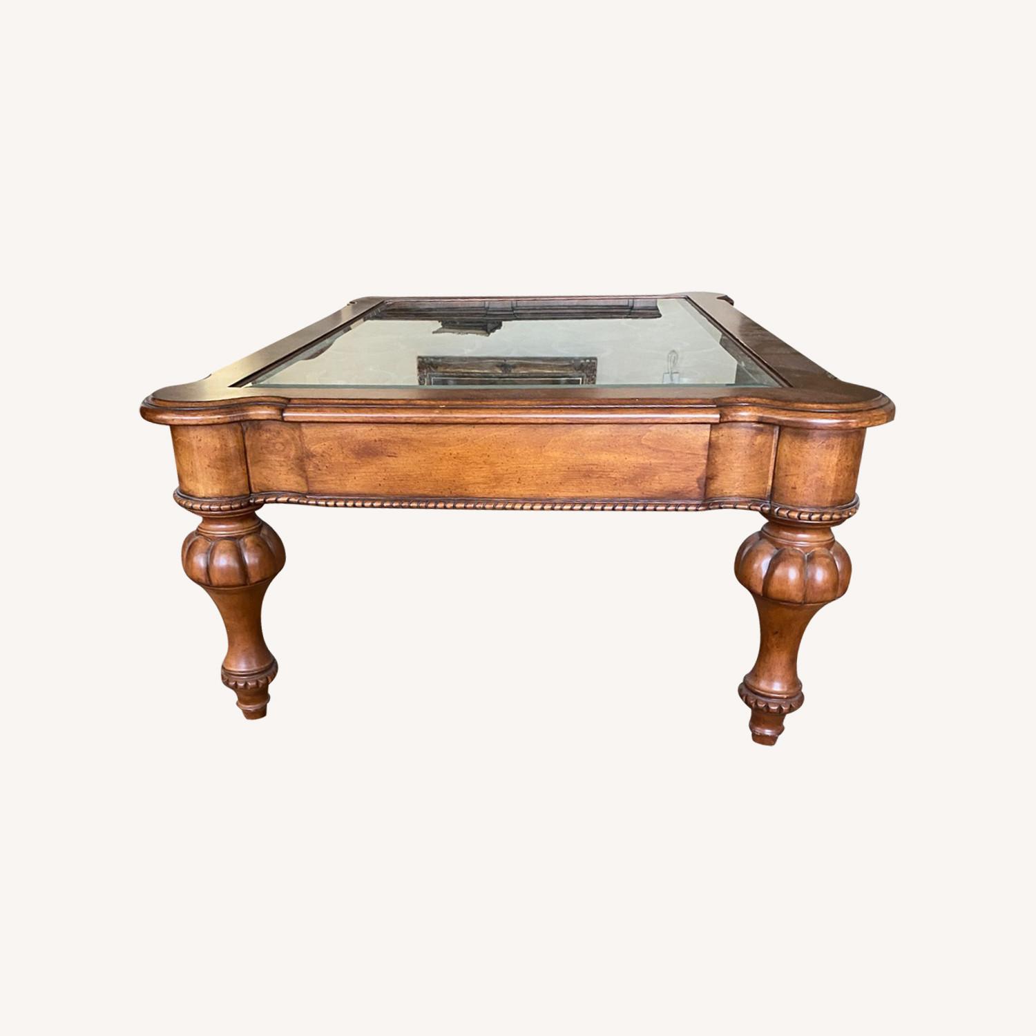 HR783 ETHAN ALLEN ガラストップテーブル　猫脚　コーヒーテーブル HR783 ETHAN ALLEN ガラストップテーブル 猫脚 コーヒーテーブル