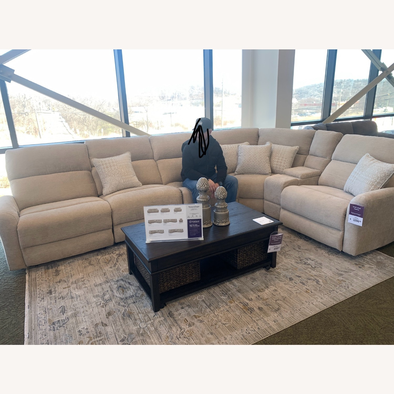 Raymour and Flanigan Fletcher Reclining Sectional - image-3