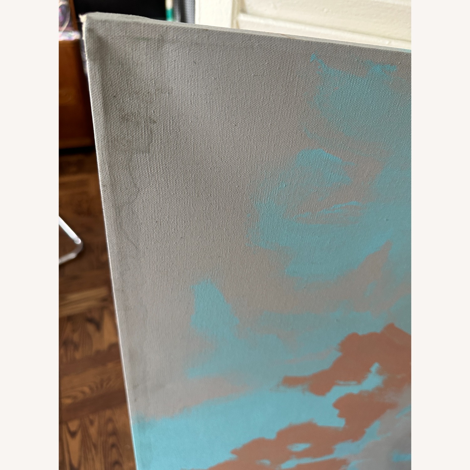 Vintage Abstract Painting on Canvas - image-2